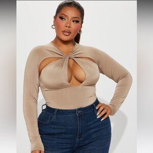 Don't Get It Twisted Bodysuit - Mocha